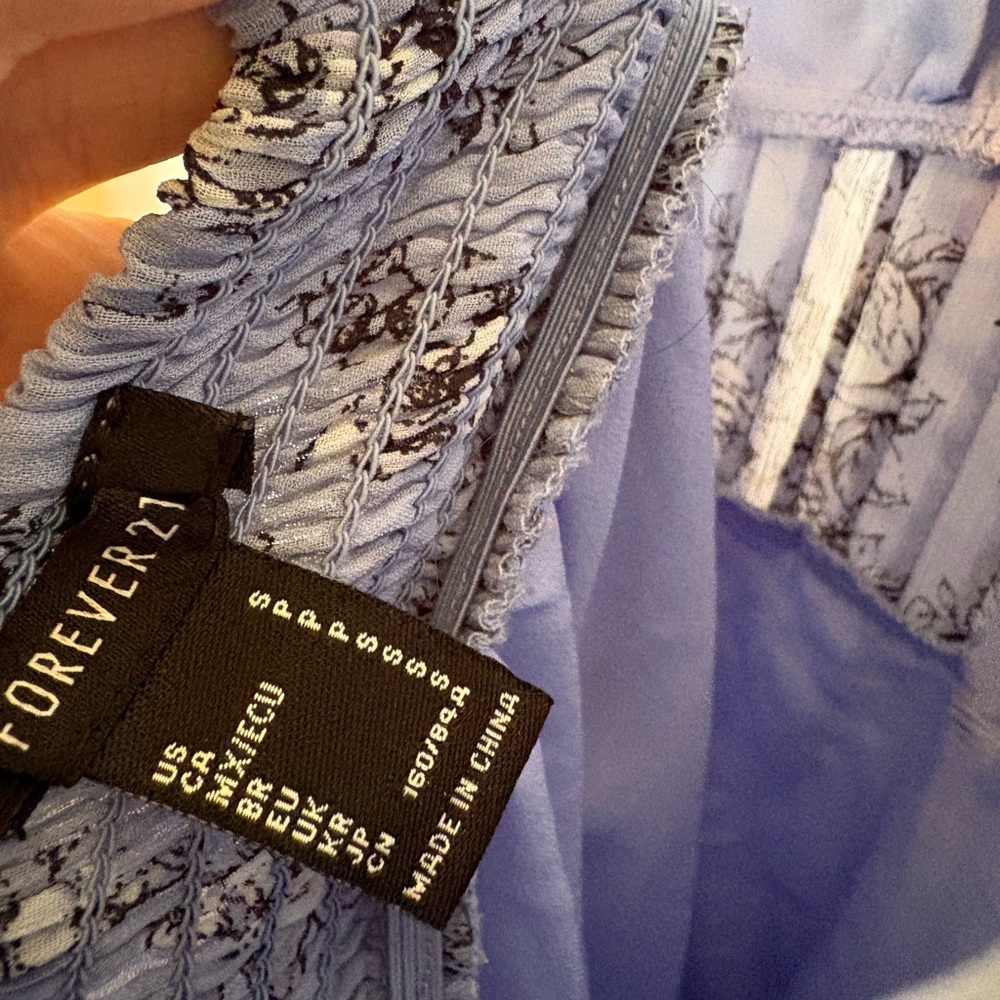 Forever 21 Light Blue Floral Maxi Dress - Picture 4 of 4